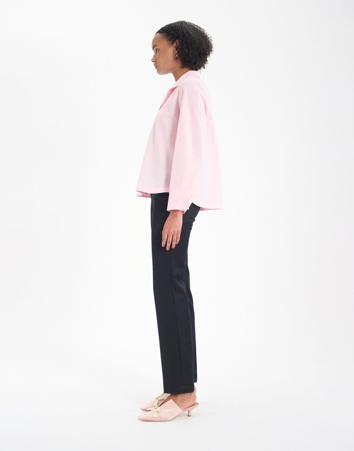 Top Noa en coton rose