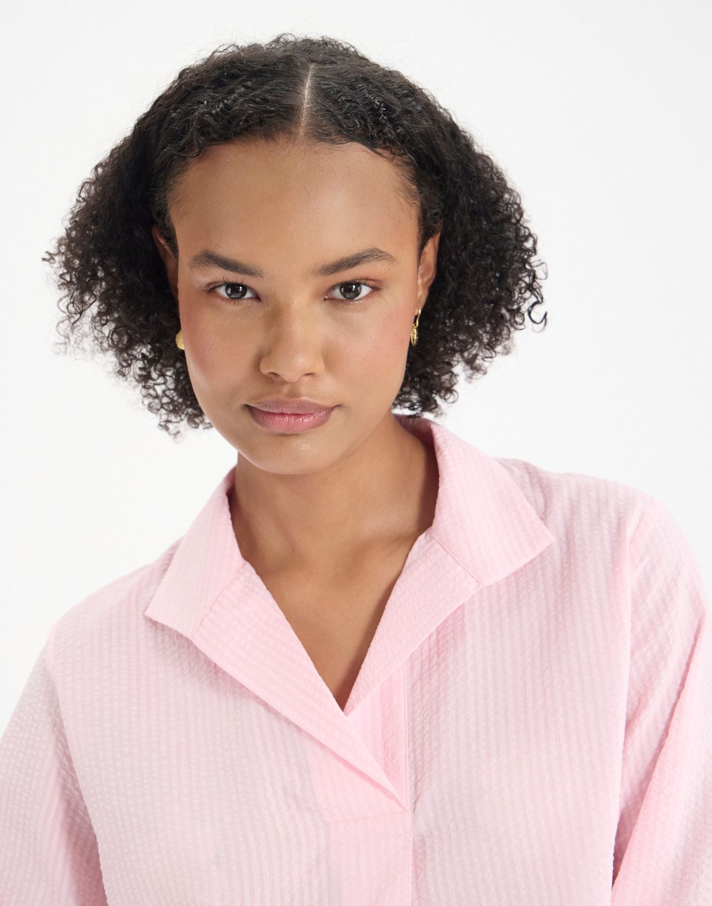 Top Noa en coton rose