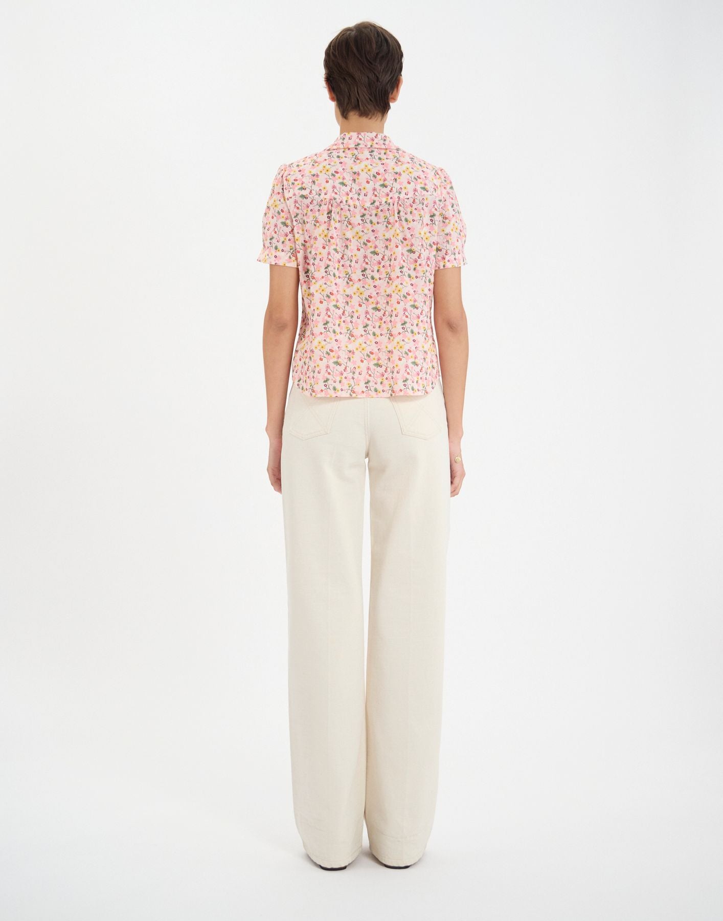 Chemise Constance en coton  à fleurs