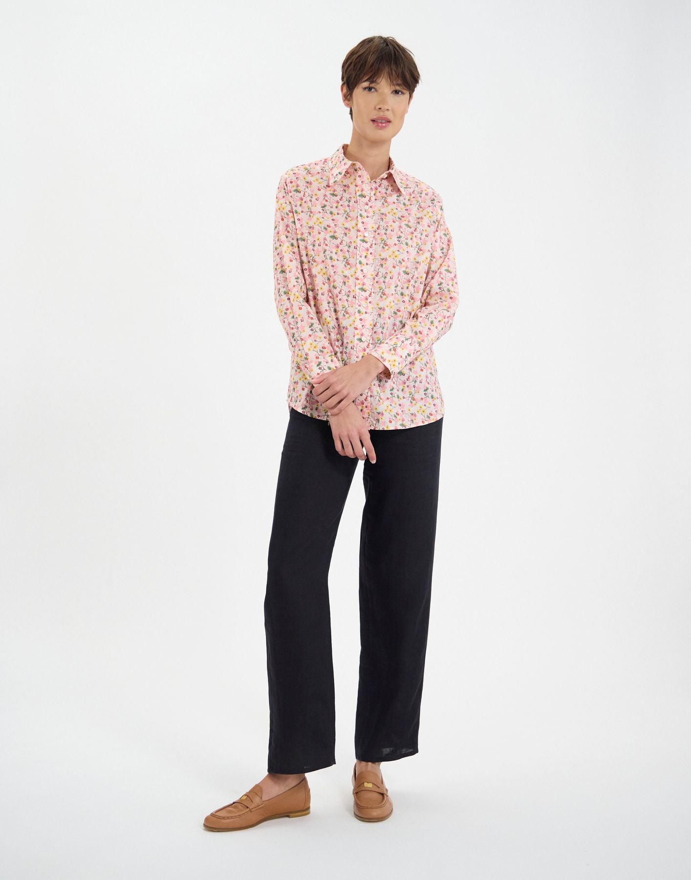 Chemise Maureen en coton à motifs à fleurs