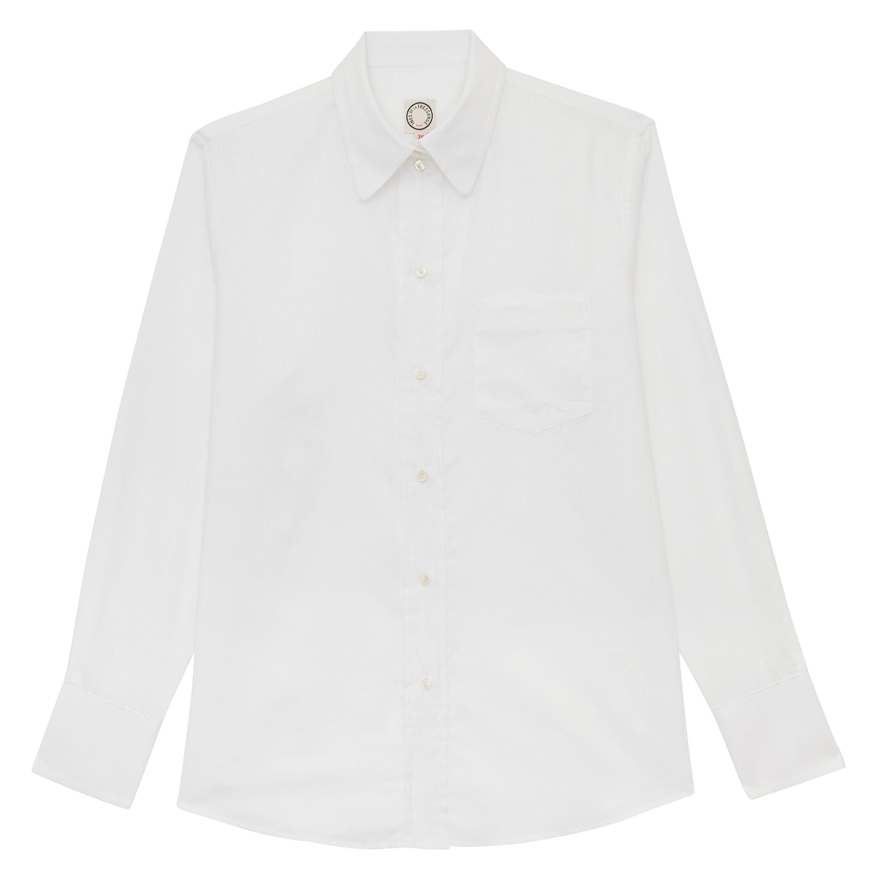 Chemise Maureen en lin mélangé blanc