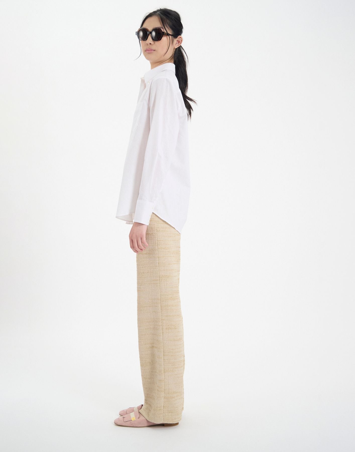 Maureen shirt in white linen blend