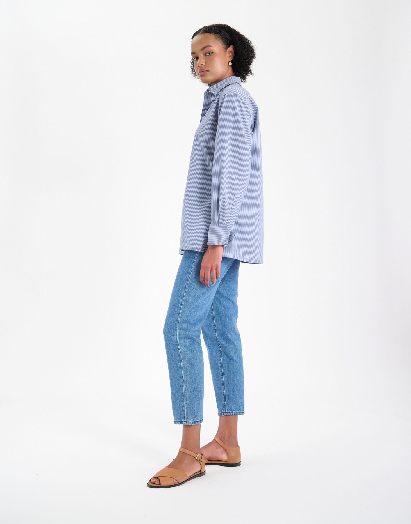 Nova blue cotton shirt