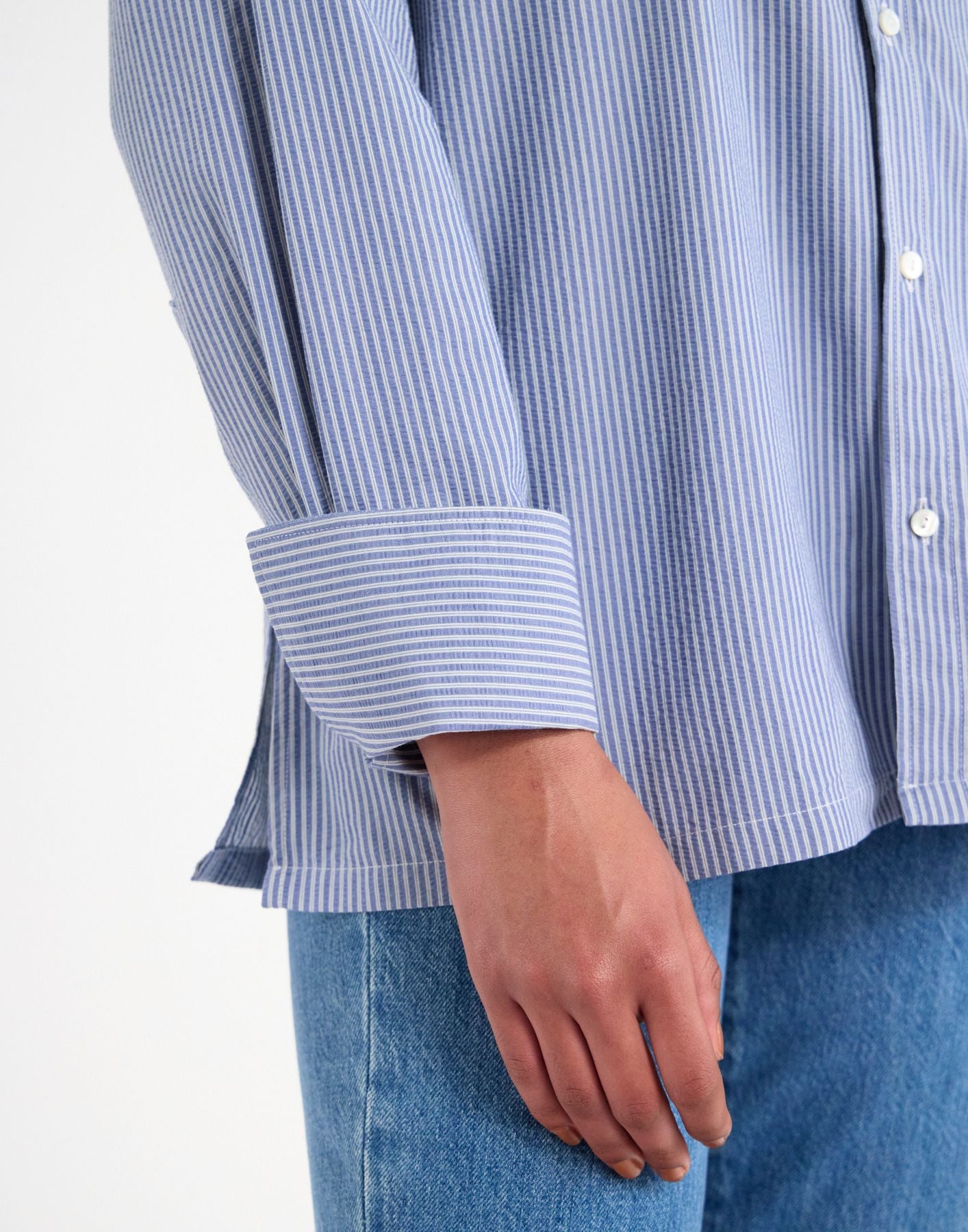 Nova blue cotton shirt