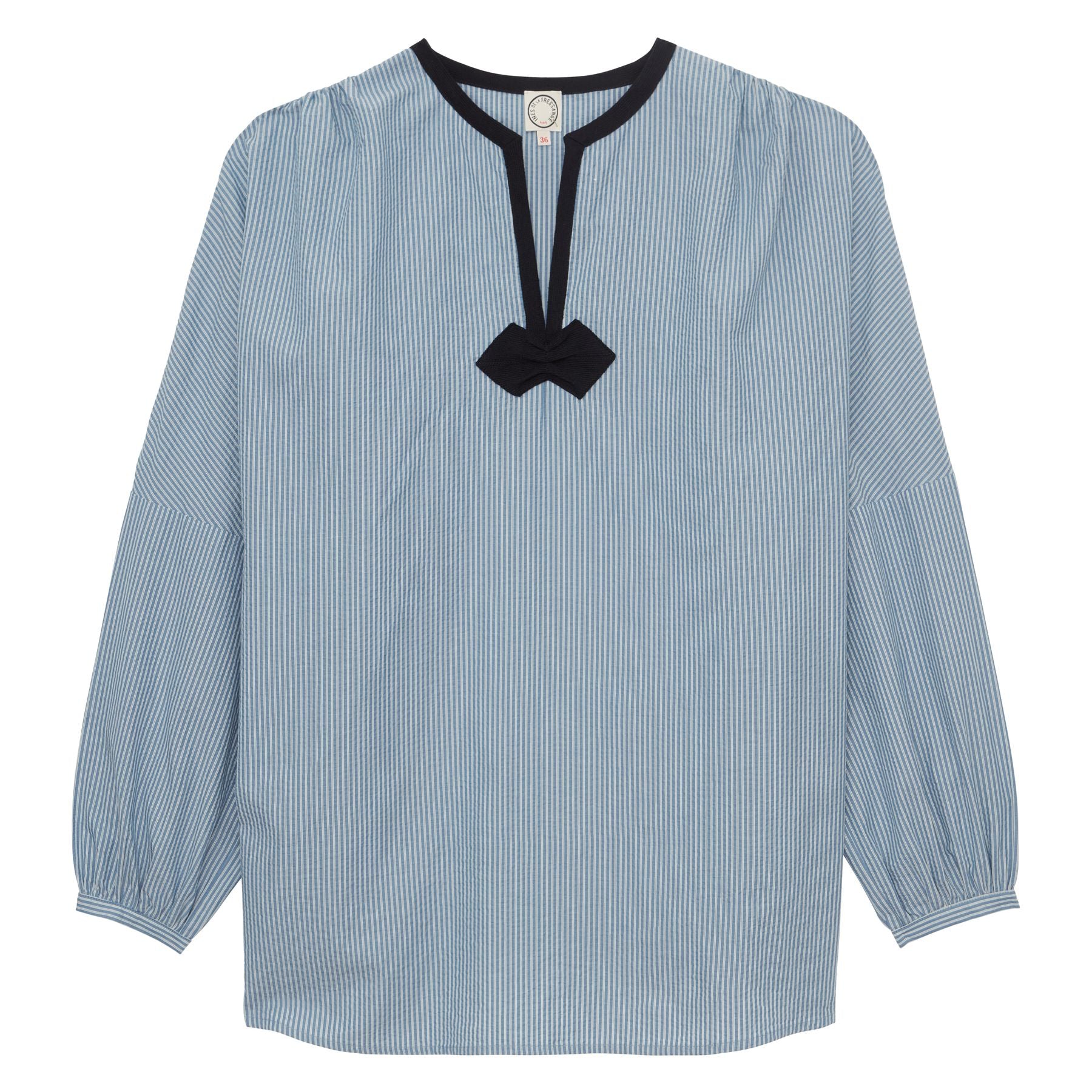 top-ida-in-cotone-blu