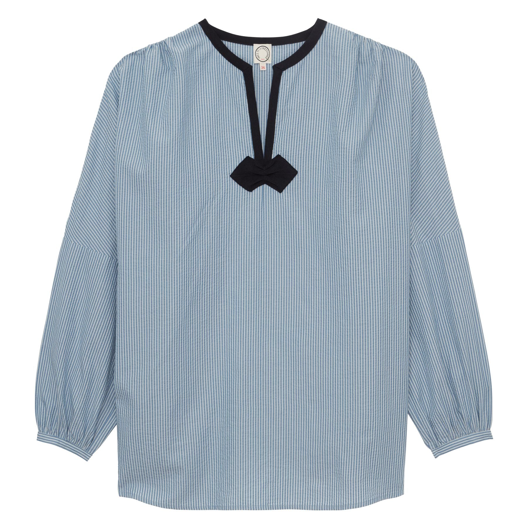 Top Ida in cotone blu