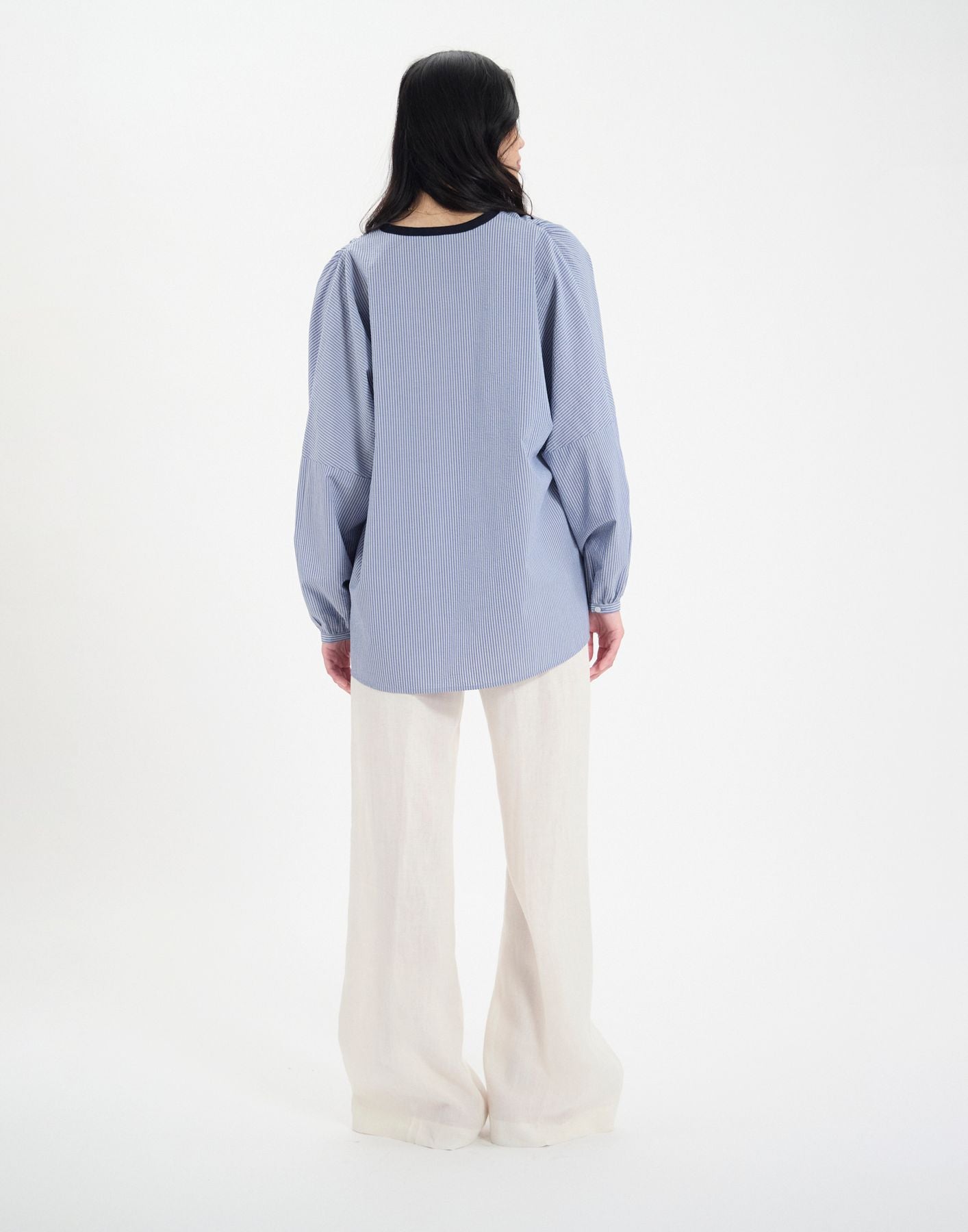 Top Ida in cotone blu