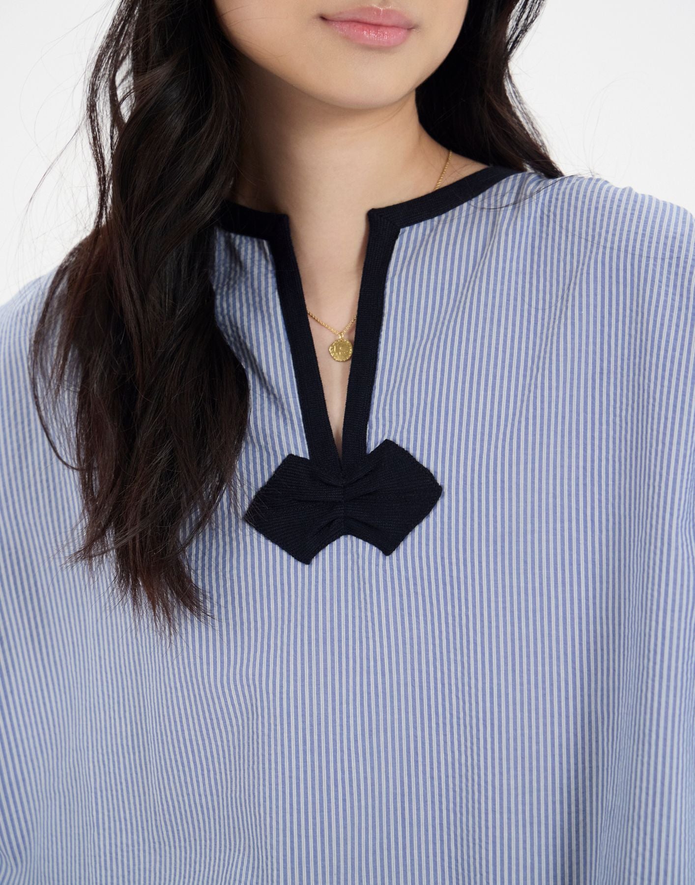 Top Ida in cotone blu