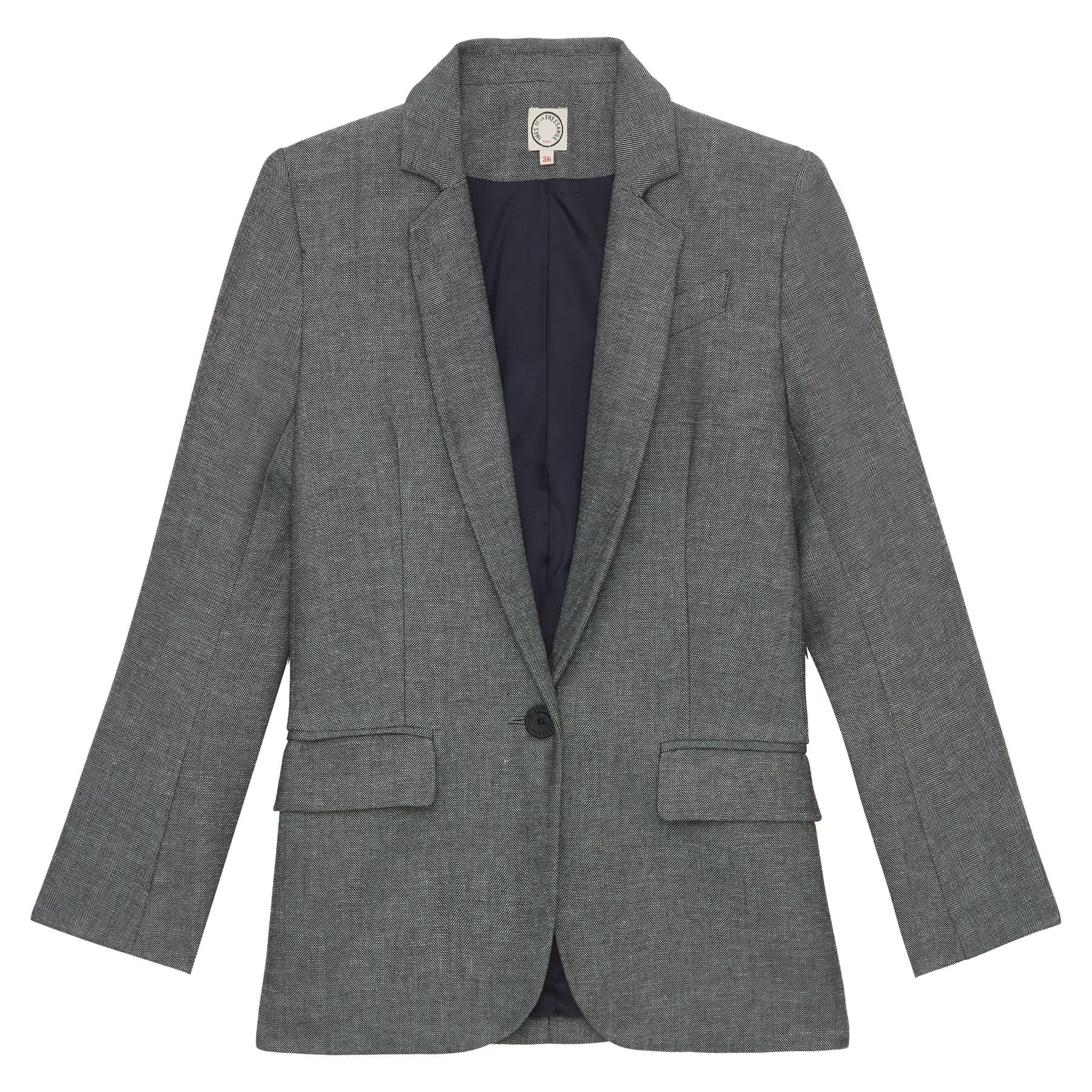 Bruna grey herringbone jacket