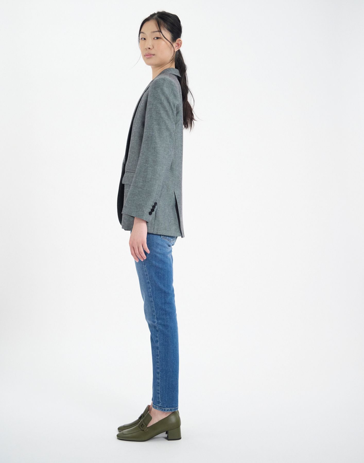 Bruna grey herringbone jacket