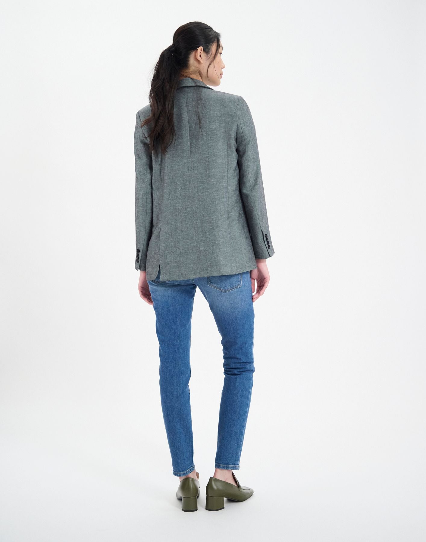Bruna grey herringbone jacket