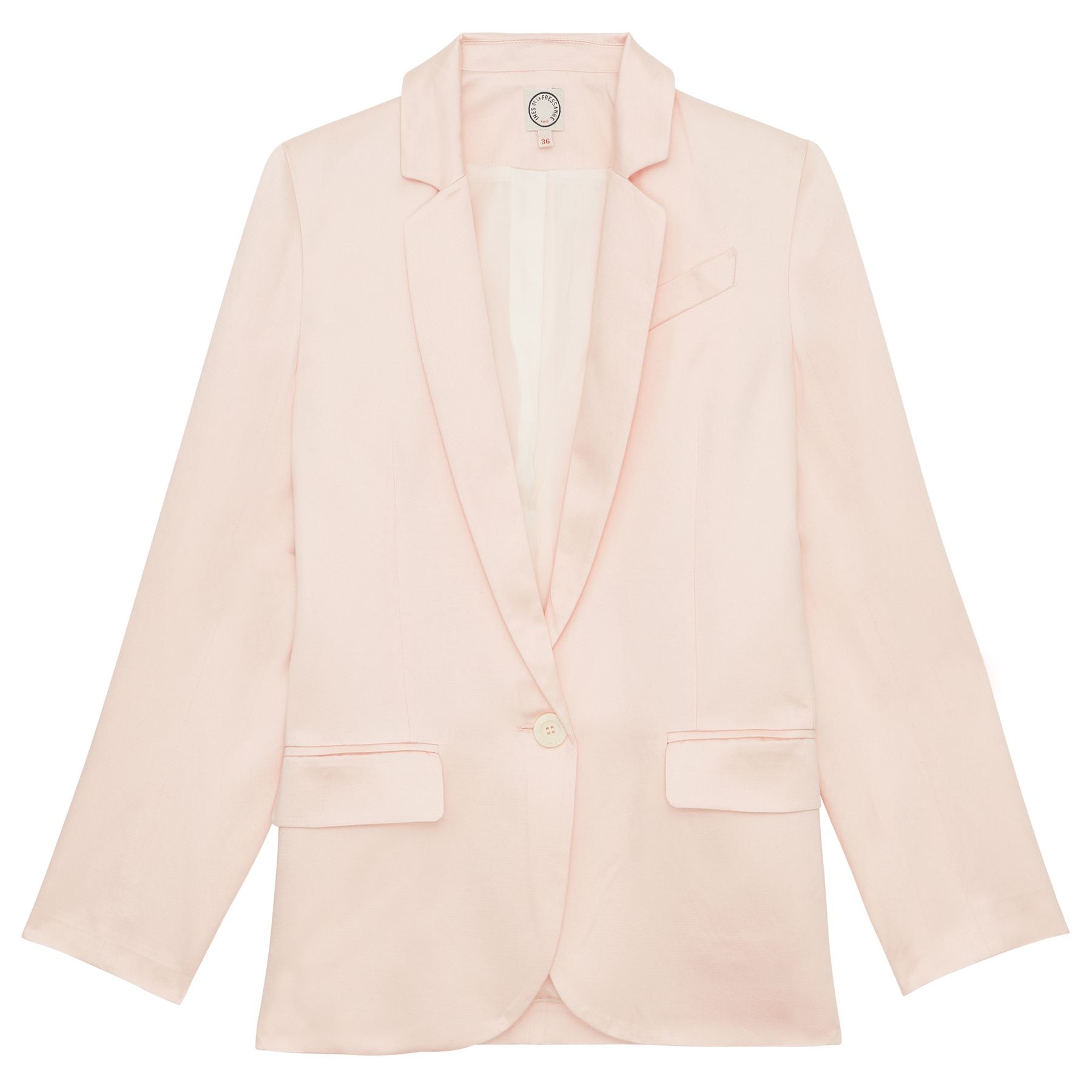 Bruna jacket in pale pink linen and viscose