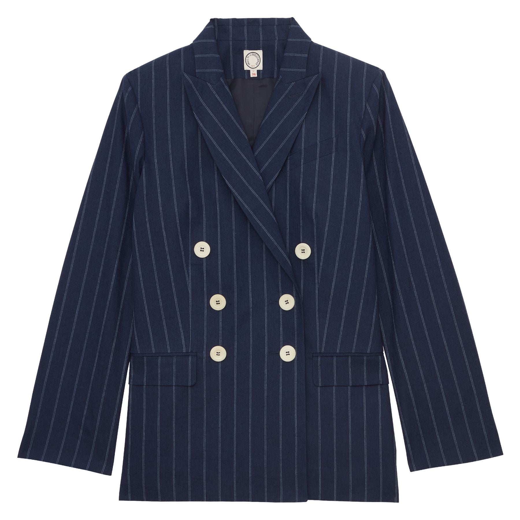 Ezio jacket in navy linen blend