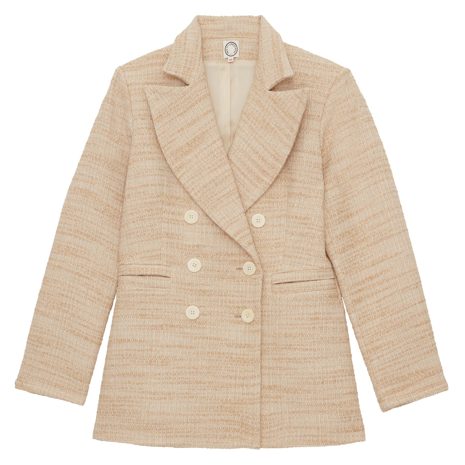 Bart jacket in sand cotton blend
