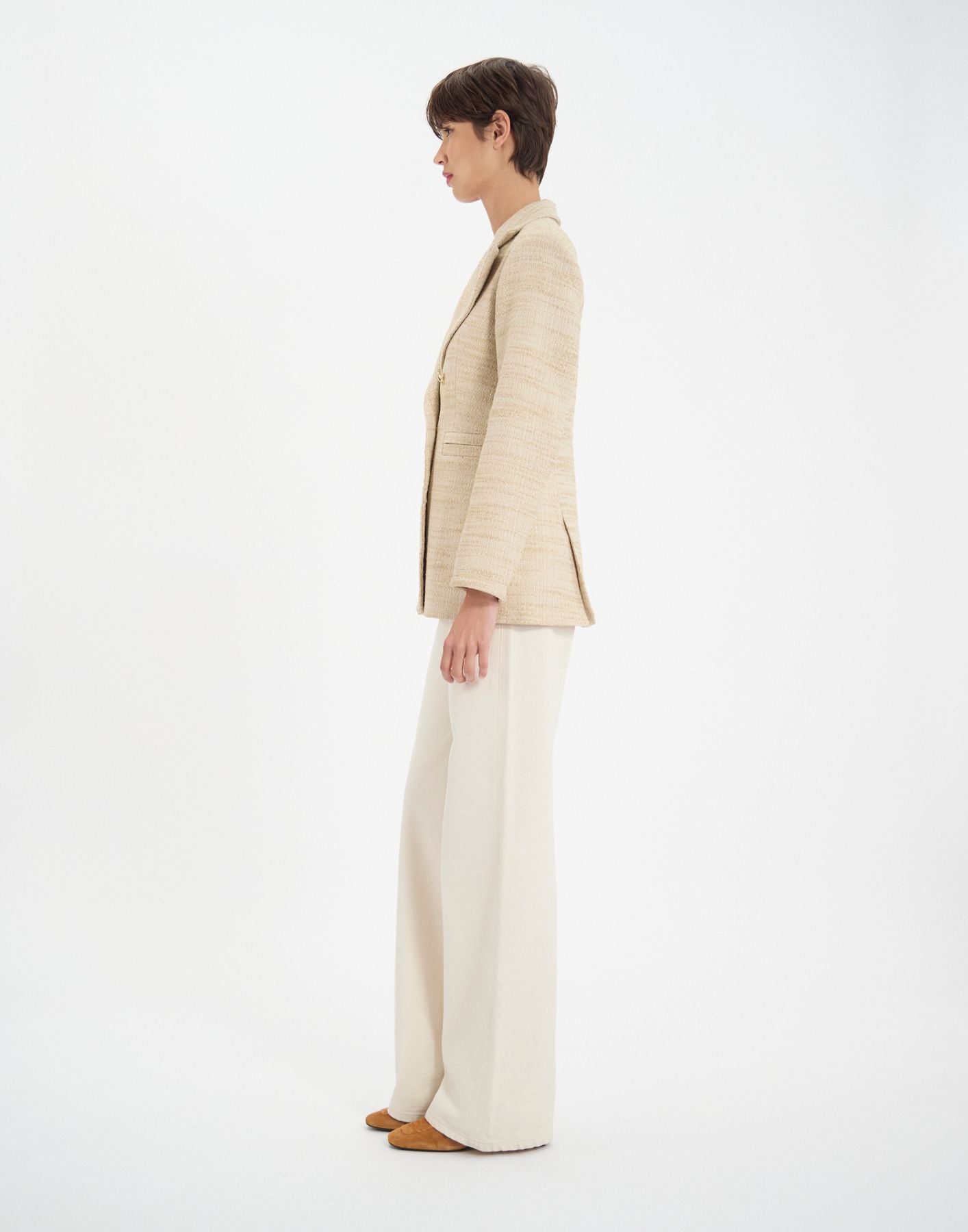 Bart-Jacke aus Baumwollgemisch sand