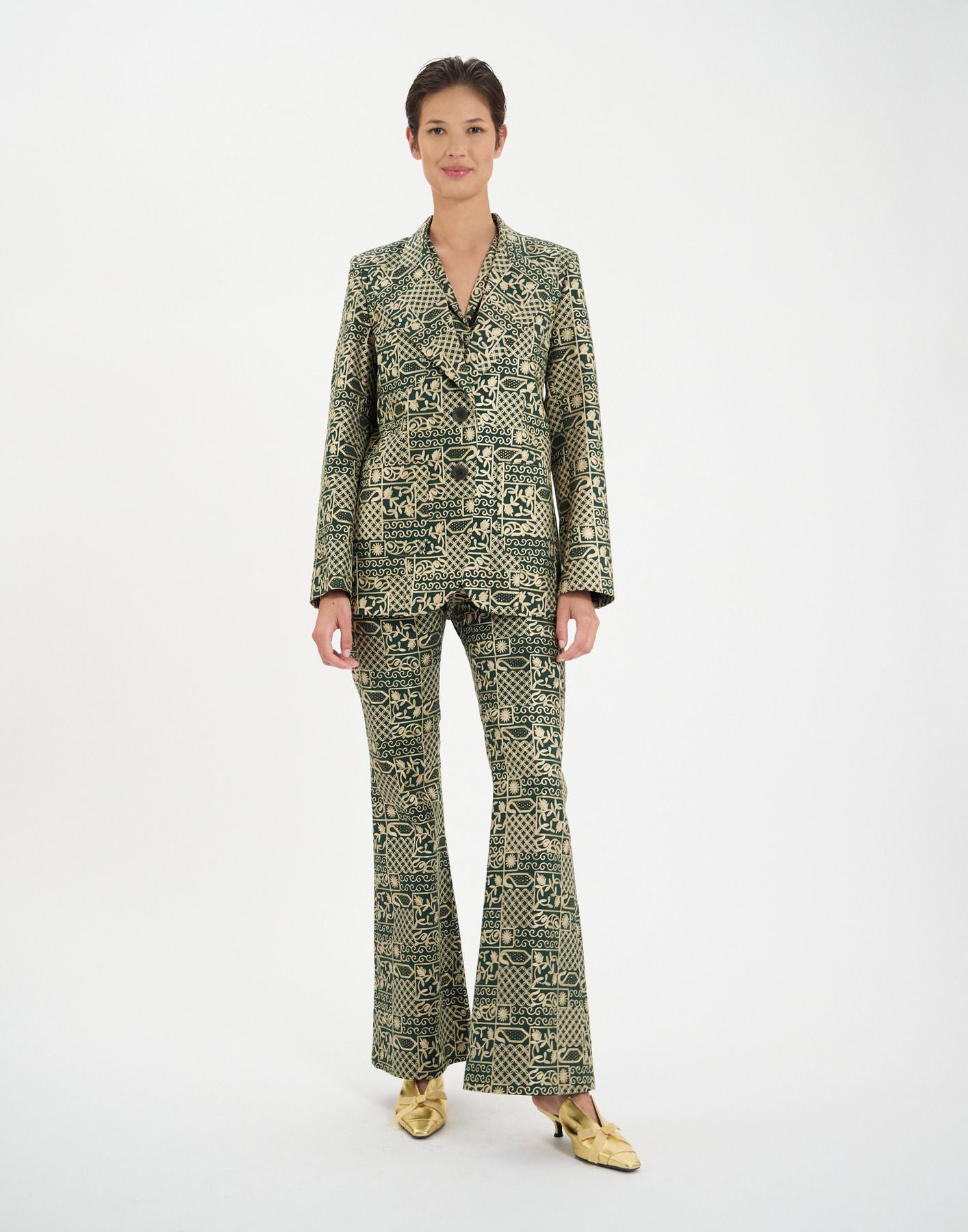 Green embroidered Thadée jacket