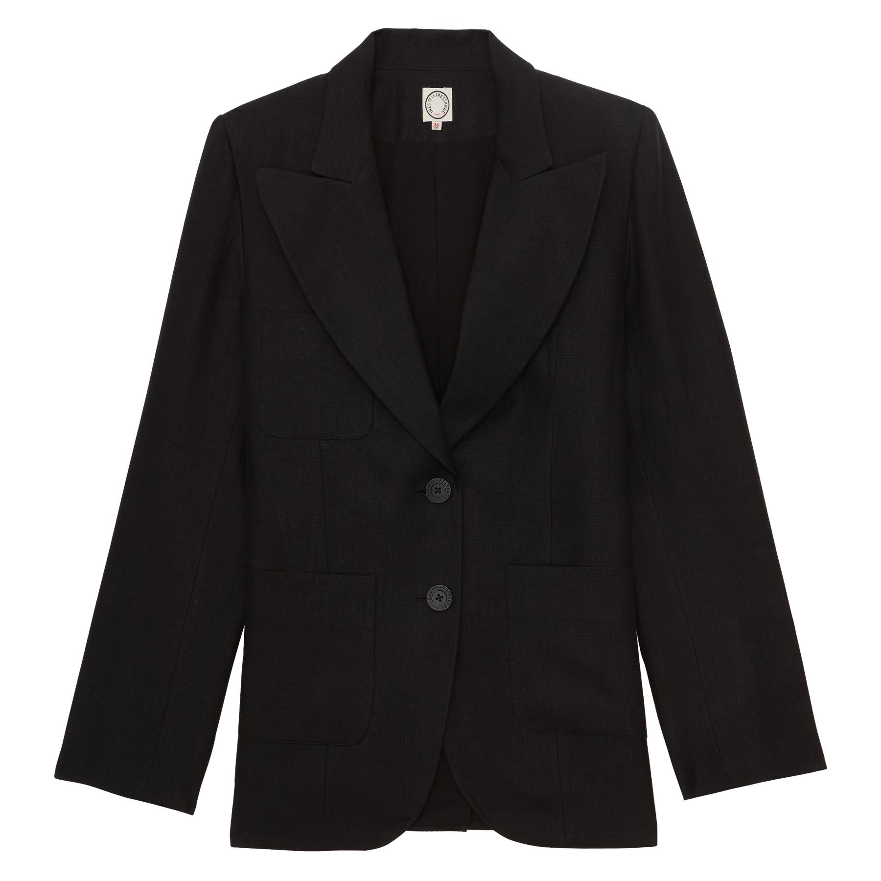 Thadée jacket in black linen