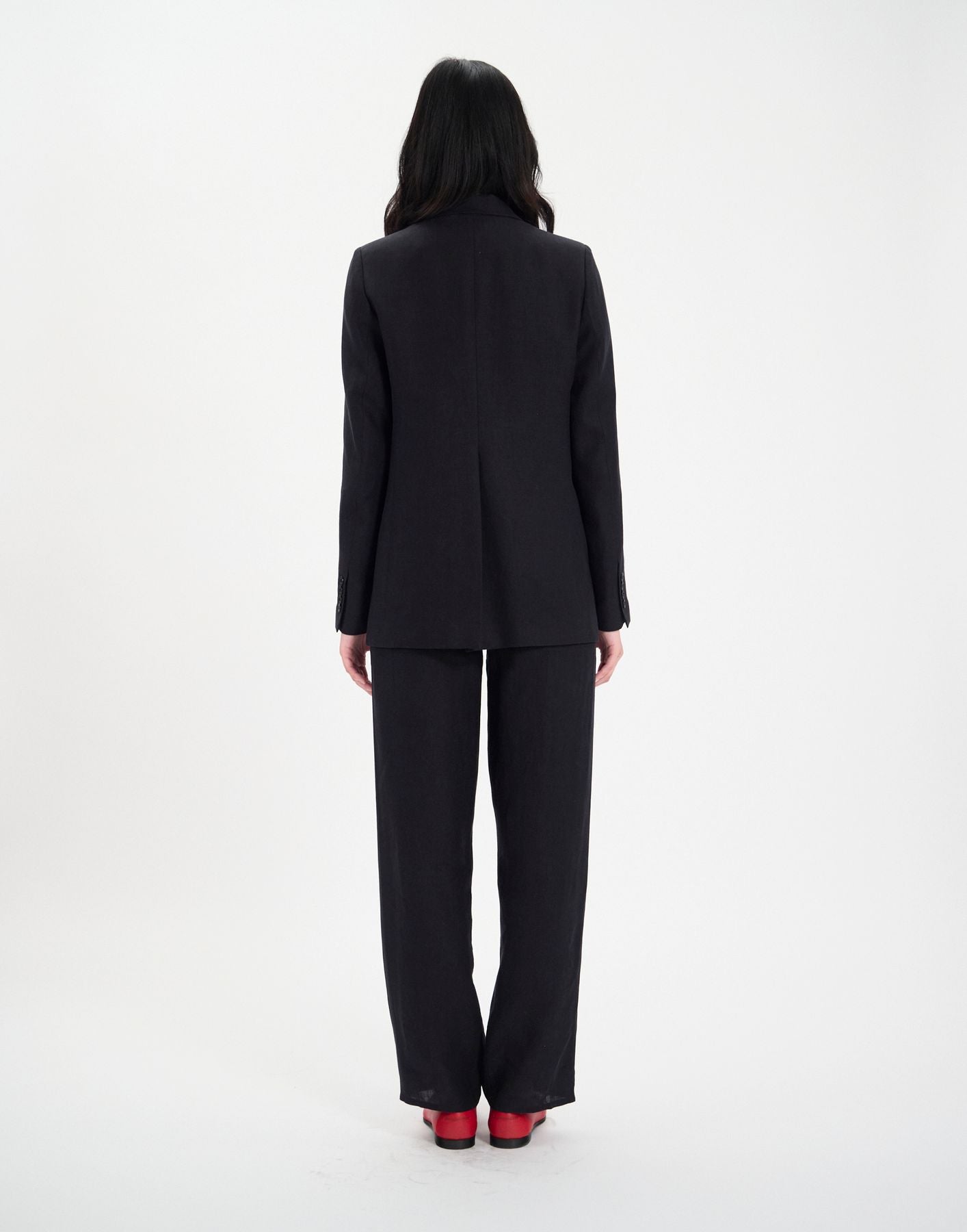 Thadée jacket in black linen
