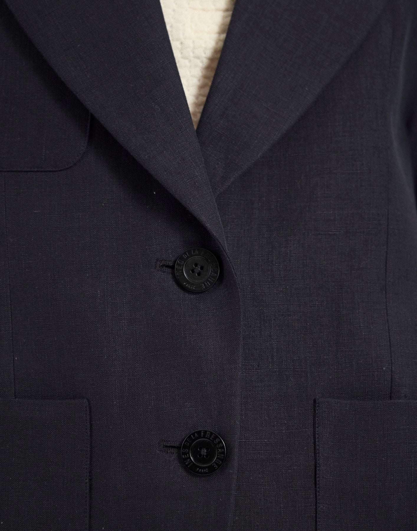 Thadée jacket in black linen