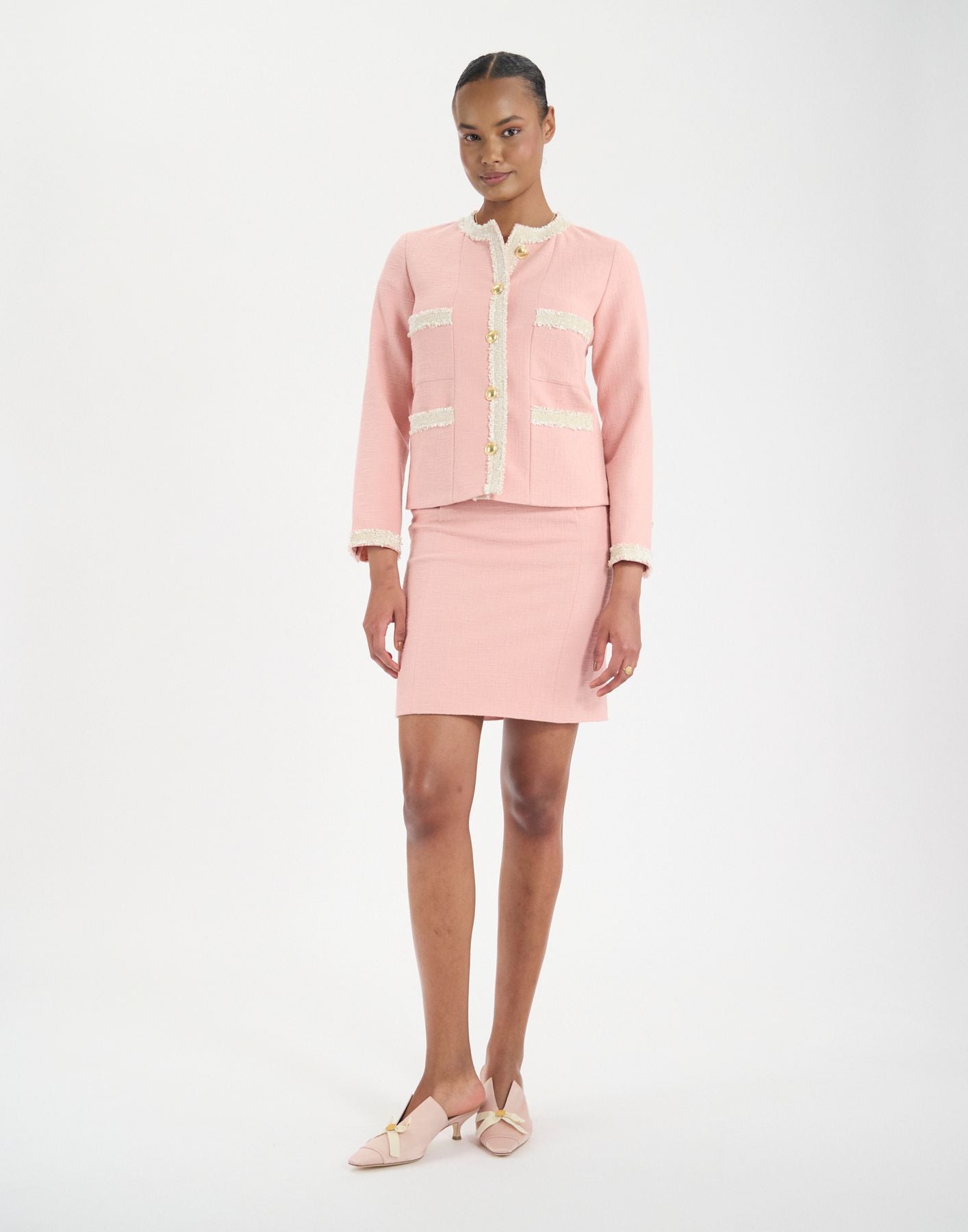 Adelaide jacket in pink cotton