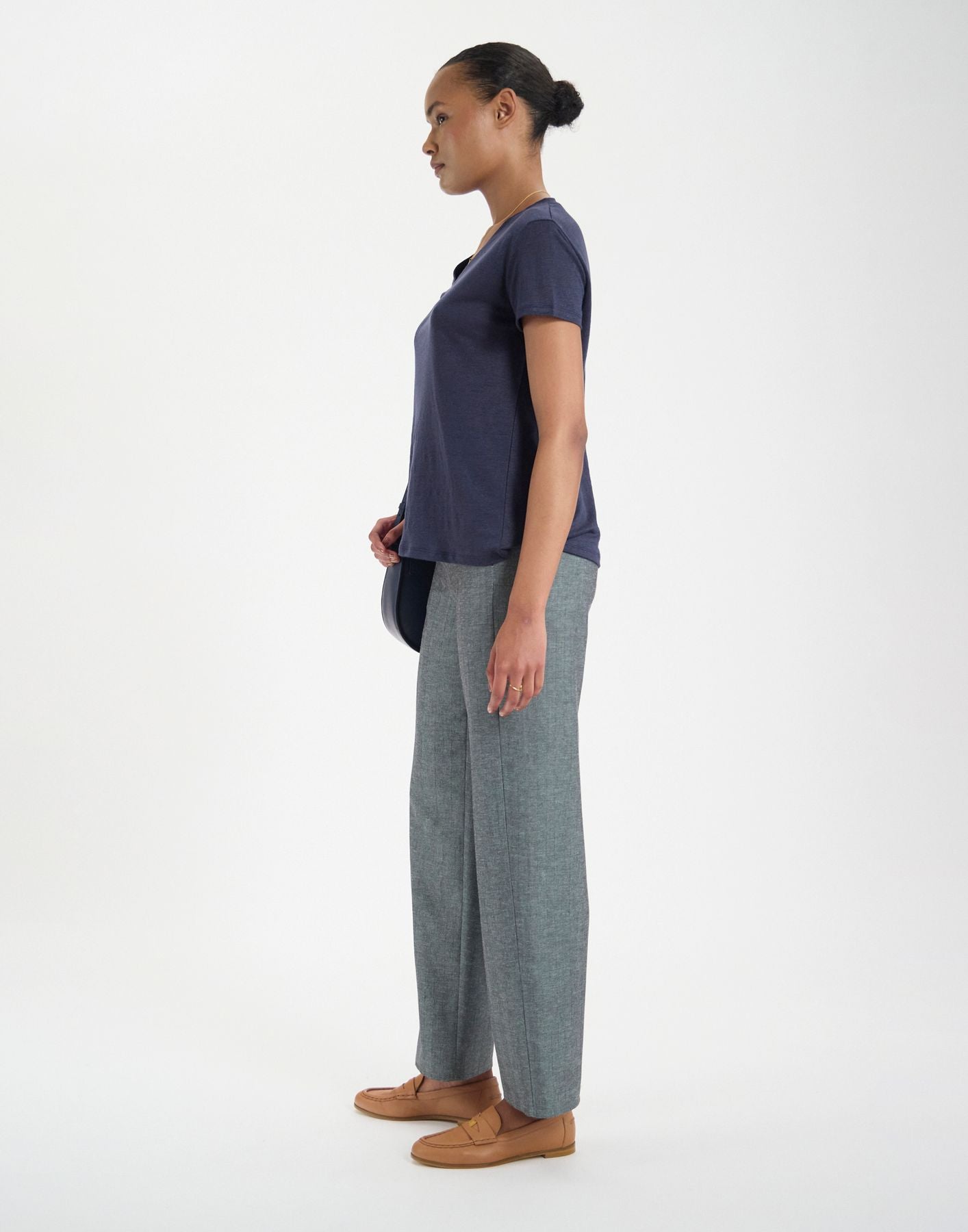 T-shirt Apolline en lin marine