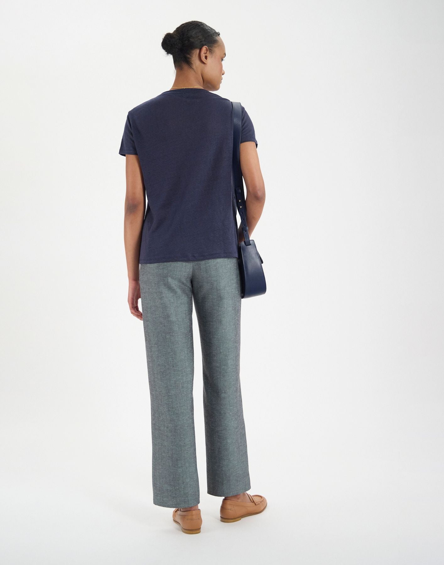 T-shirt Apolline en lin marine