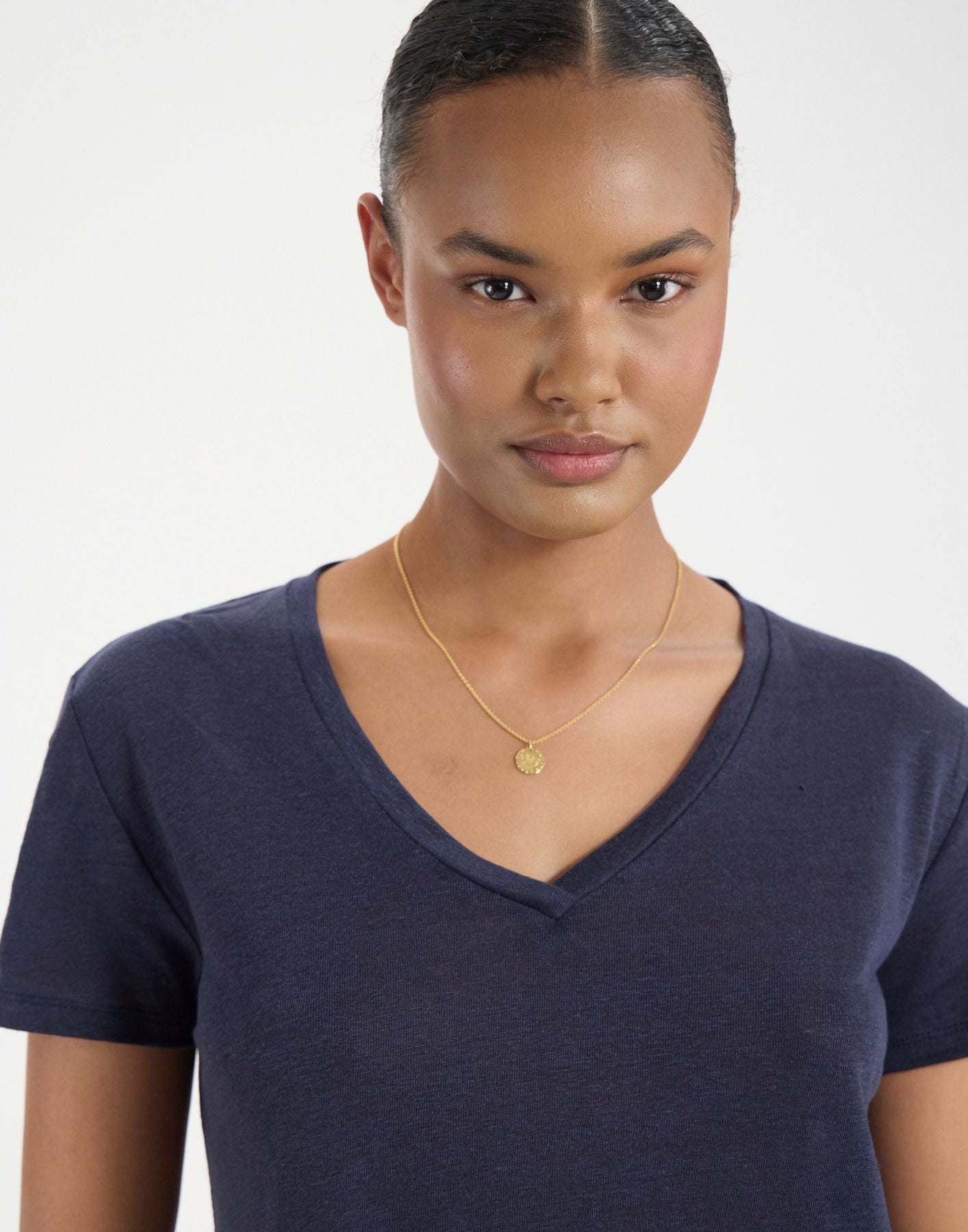 T-shirt Apolline en lin marine