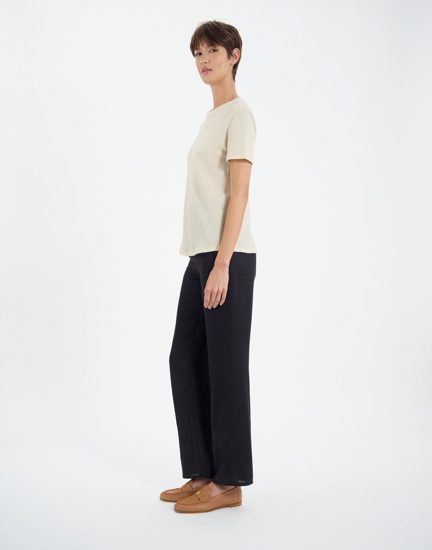Paul ecru cotton T-shirt