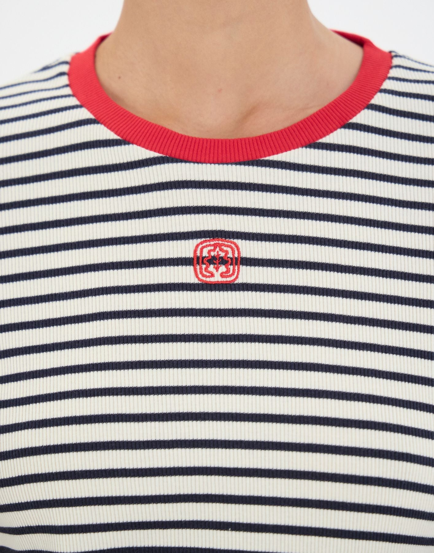 T-shirt Paul en coton marine à rayures