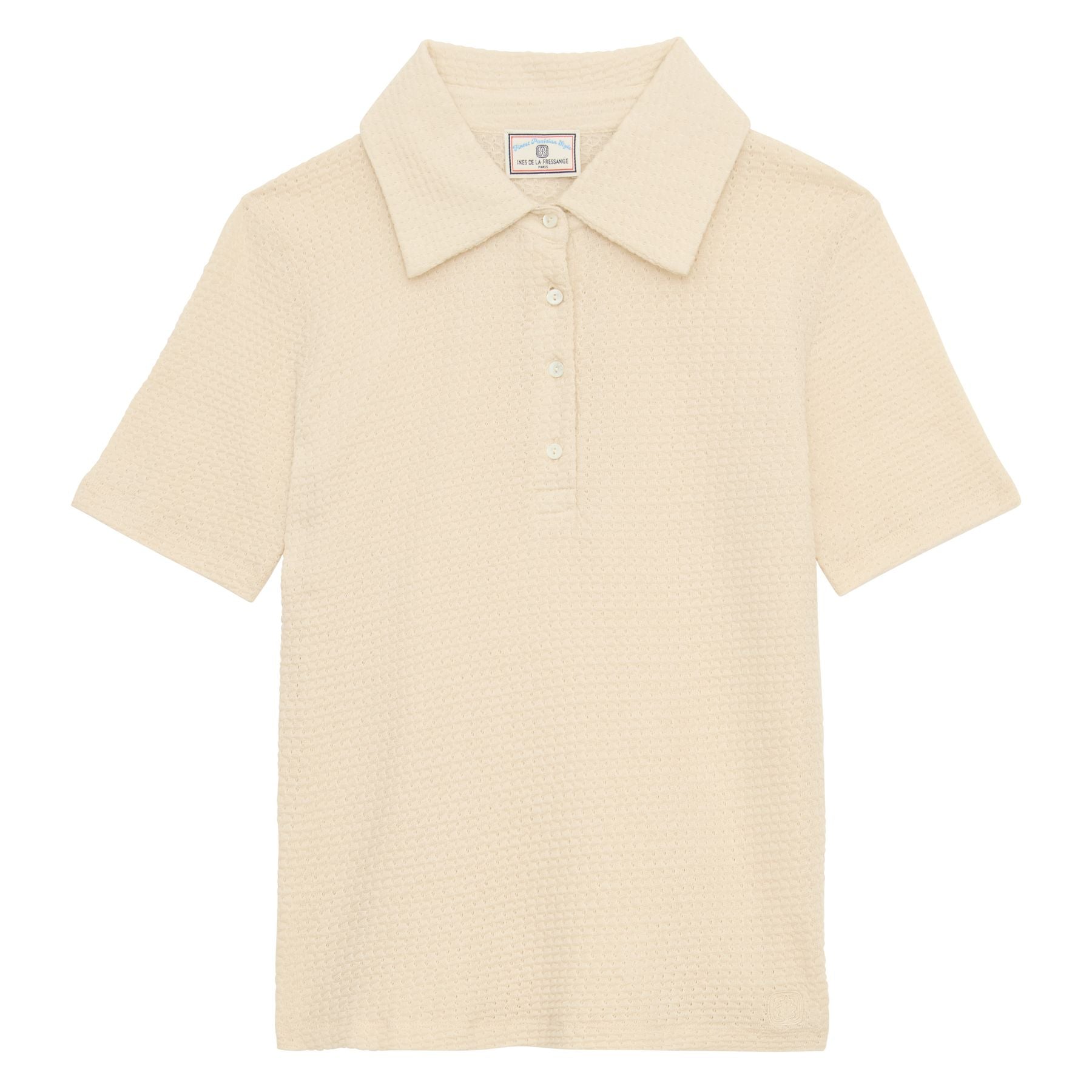 Bryan polo shirt in ivory white cotton