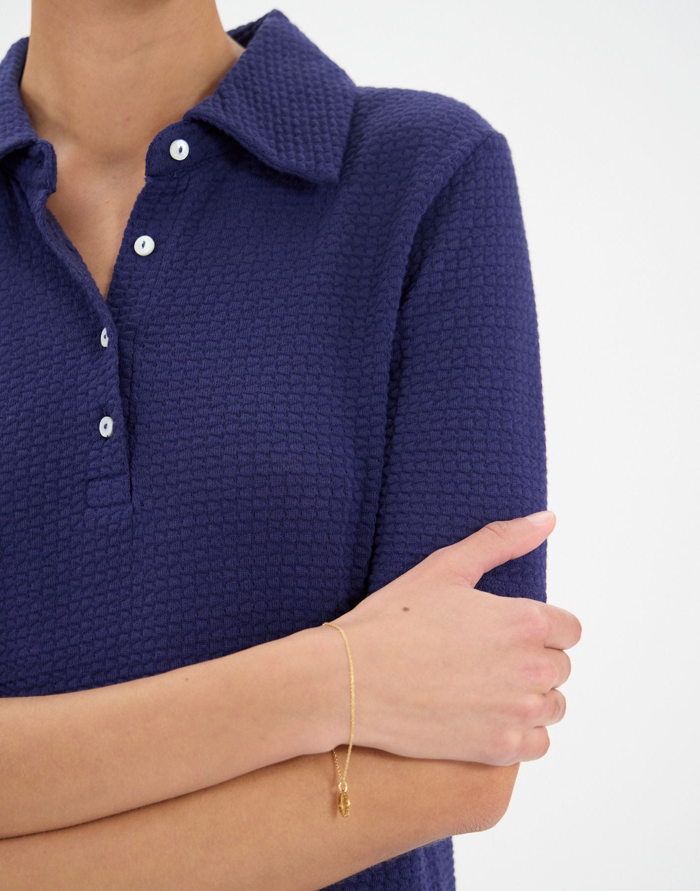 Bryan polo shirt in navy cotton