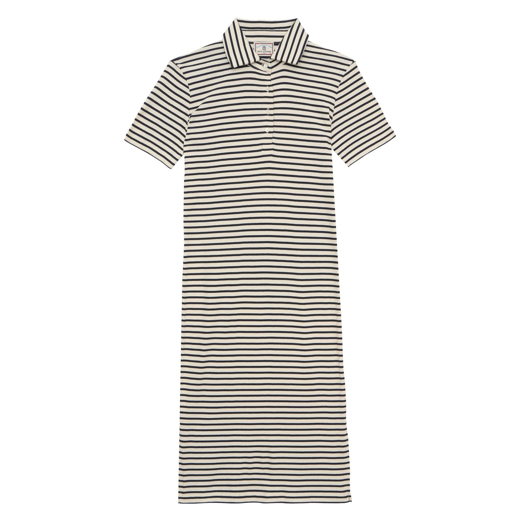Romane dress in navy organic cotton