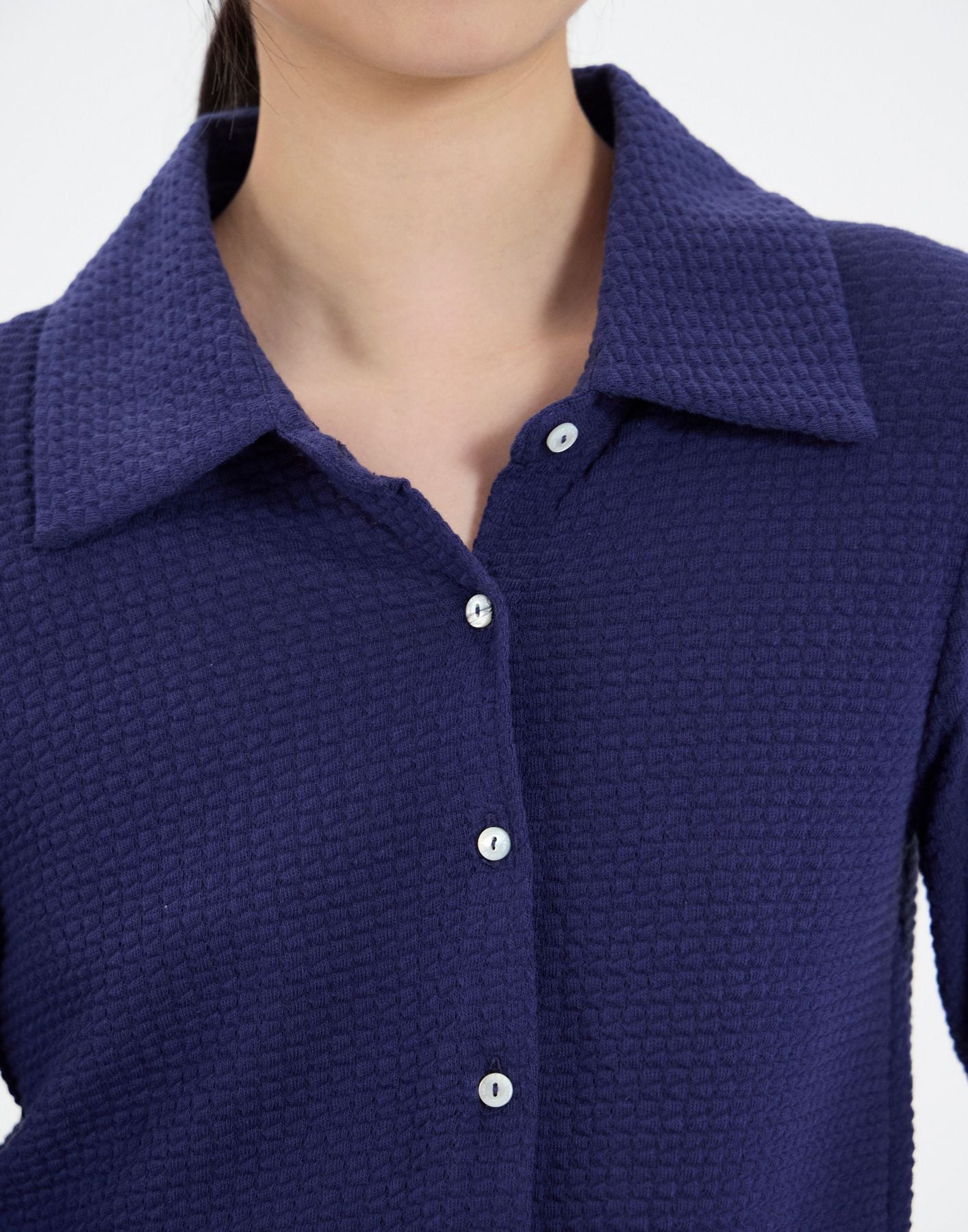 Chemise Cathy en coton marine