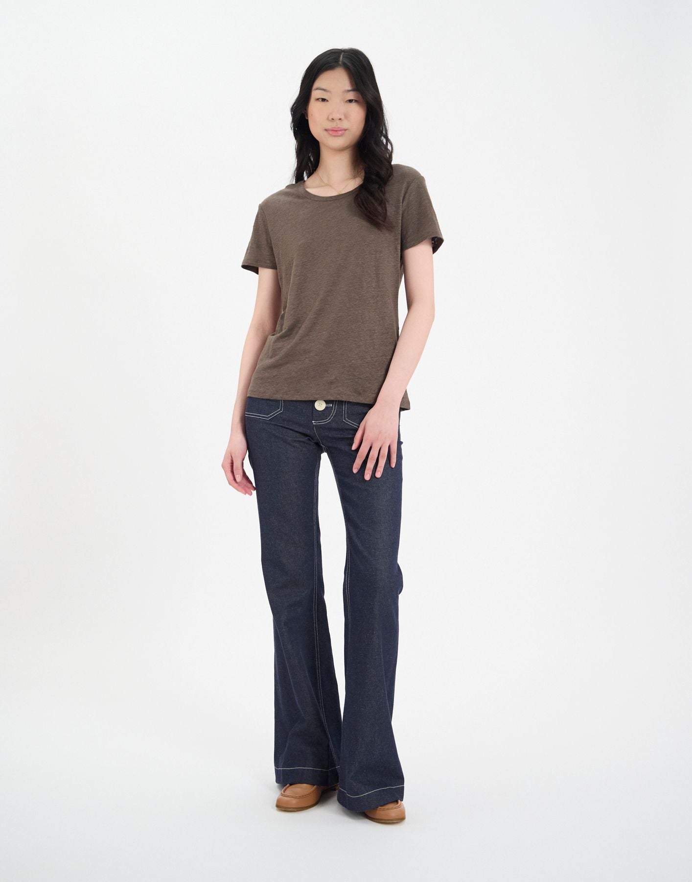 T-shirt Sunny en lin kaki