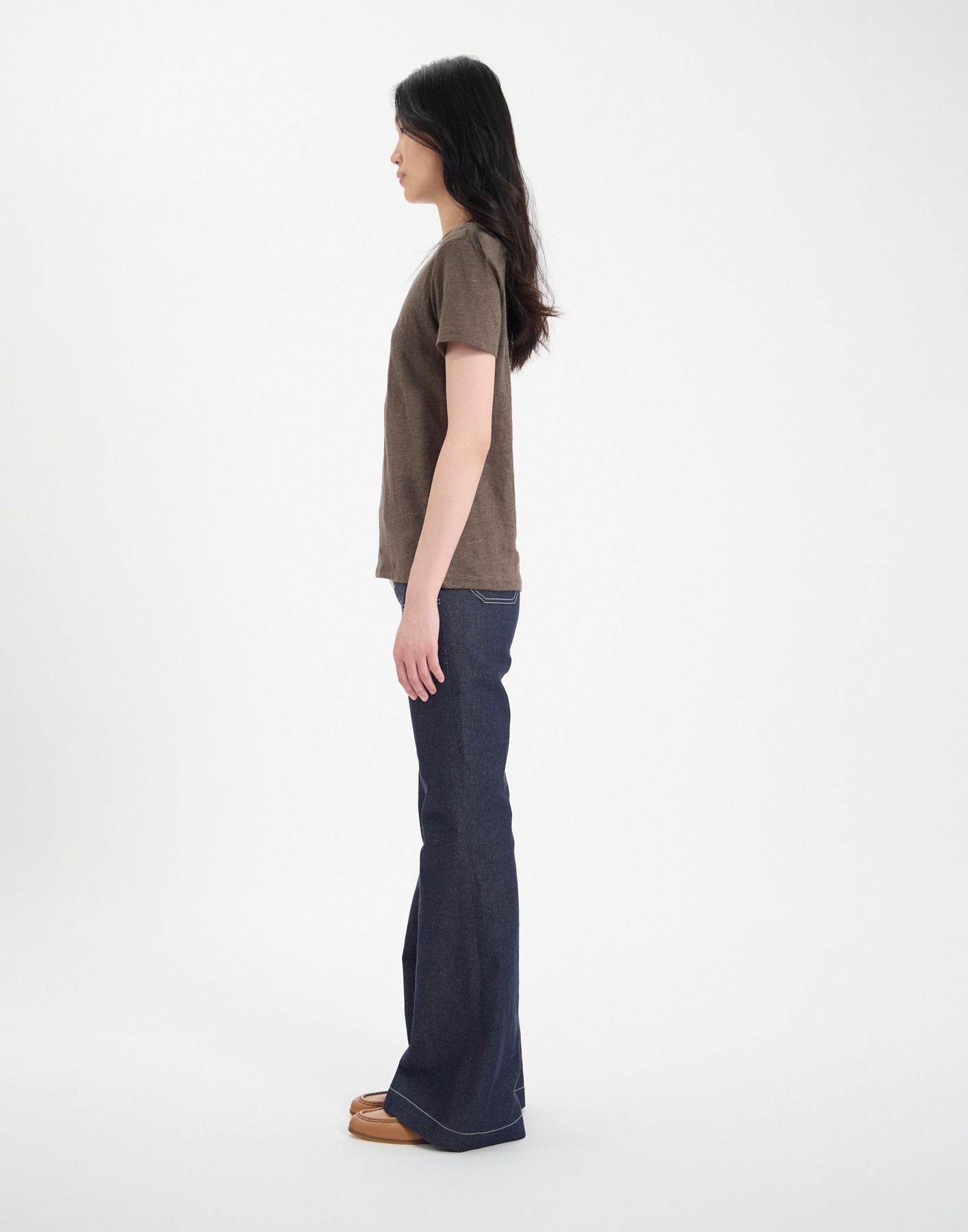 T-shirt Sunny en lin kaki