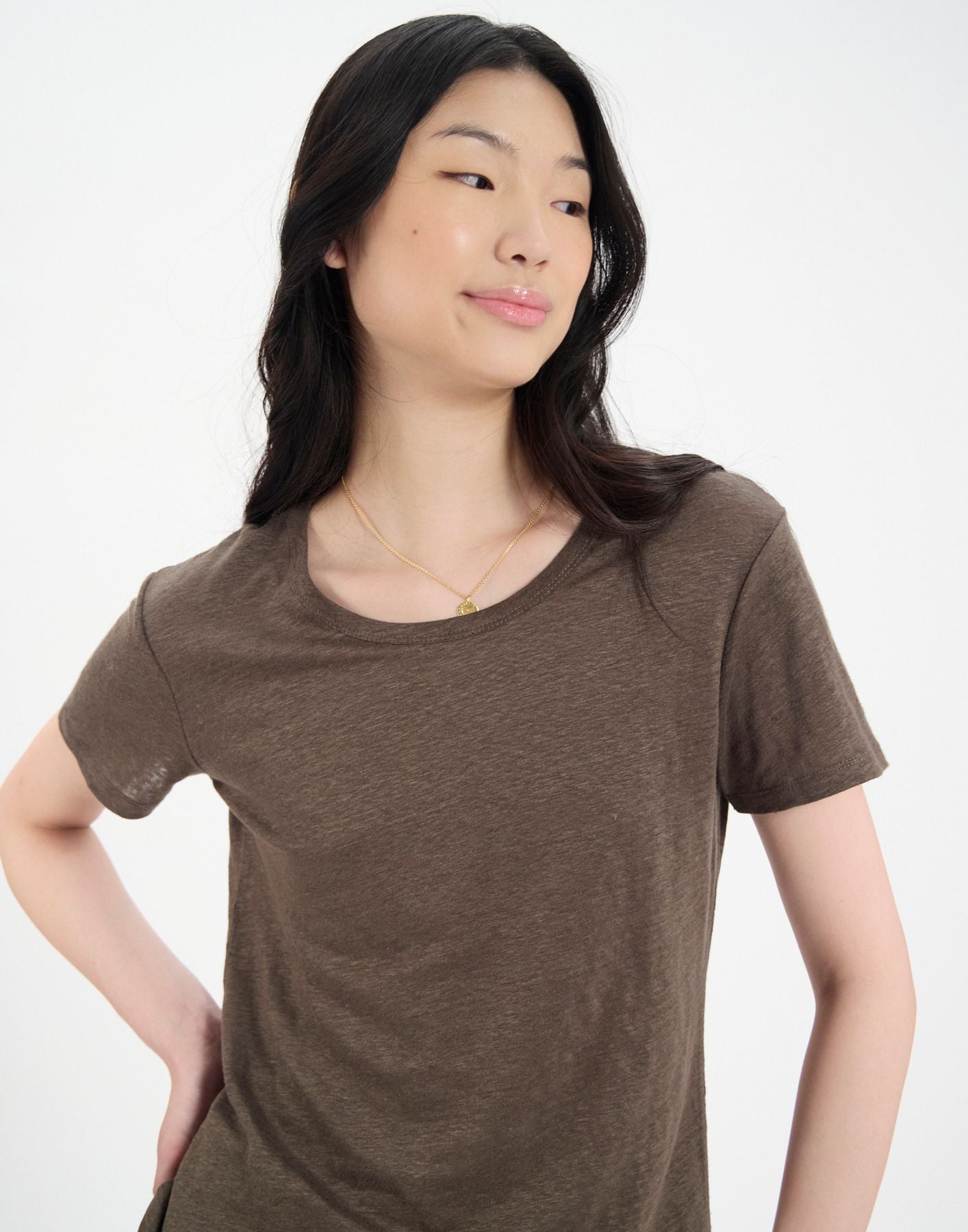 T-shirt Sunny en lin kaki