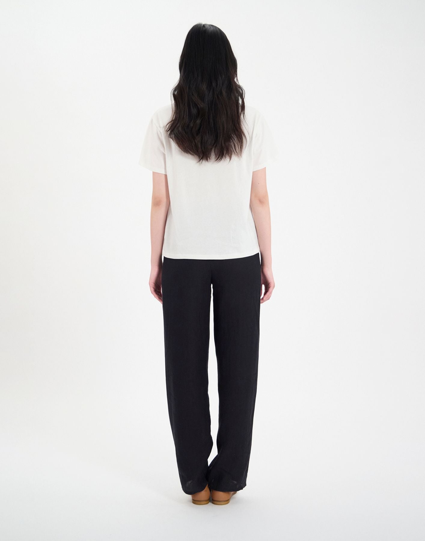Top Maxence blanc en coton Bio imprimé rouge