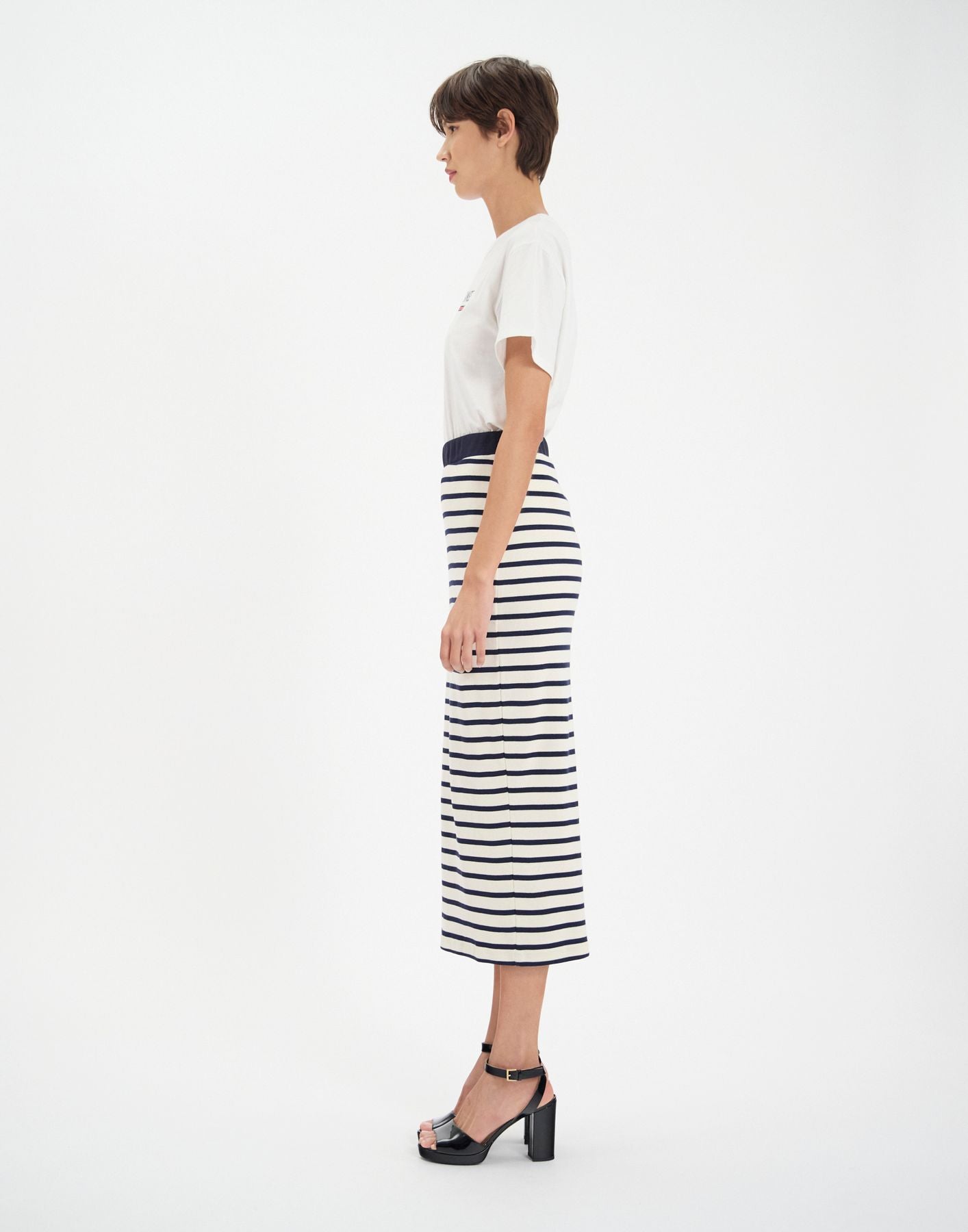 Blandine skirt in navy organic cotton