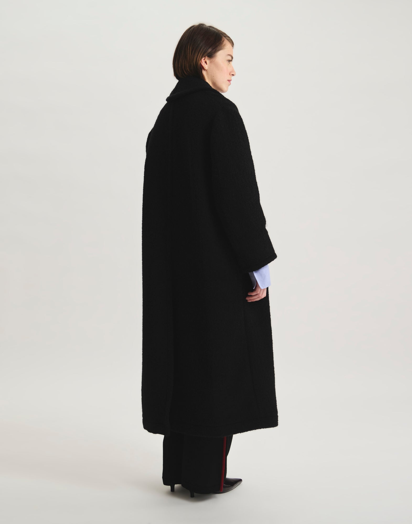 Manteau Denise en lainage à chevrons