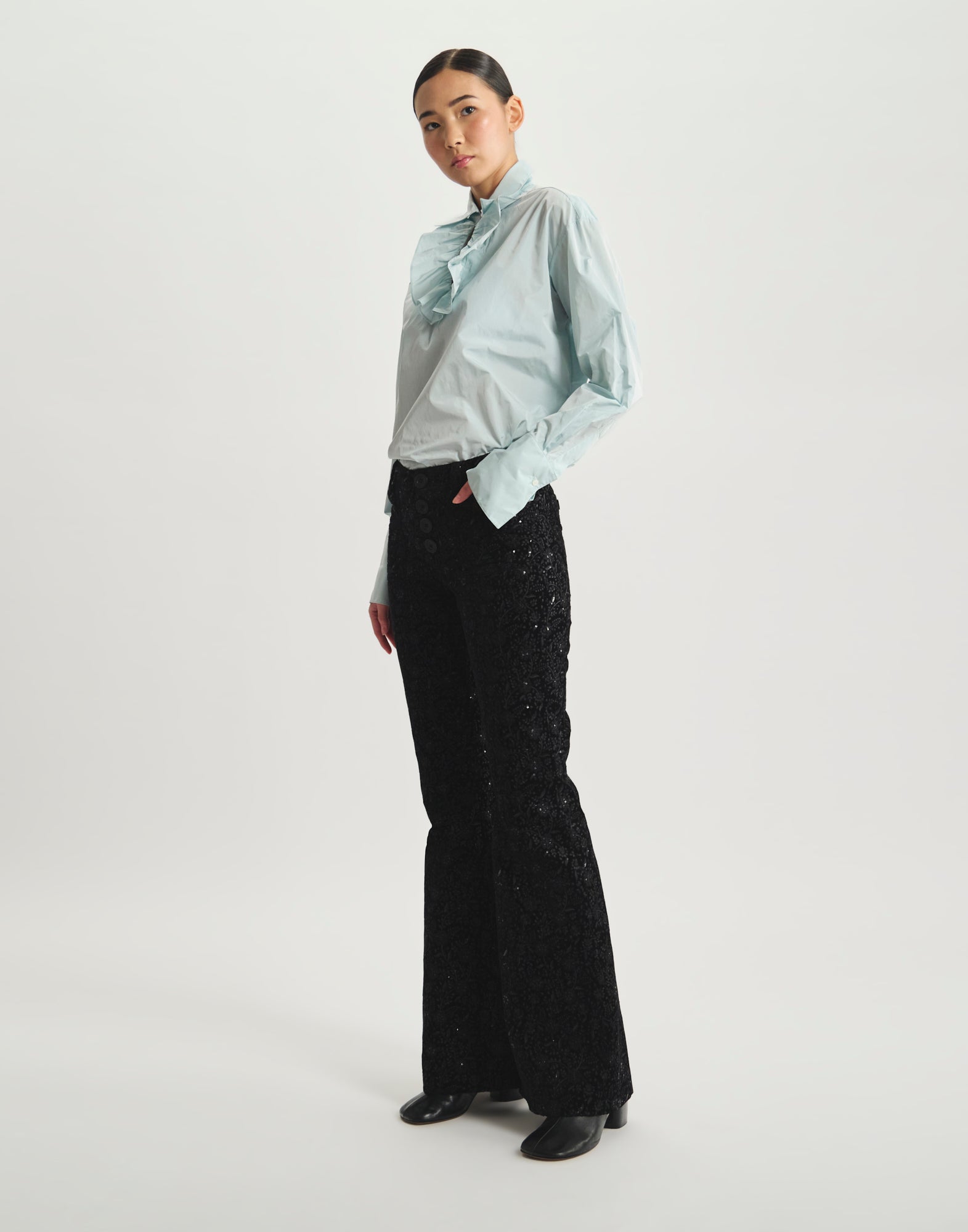 Charlotte embroidered trousers