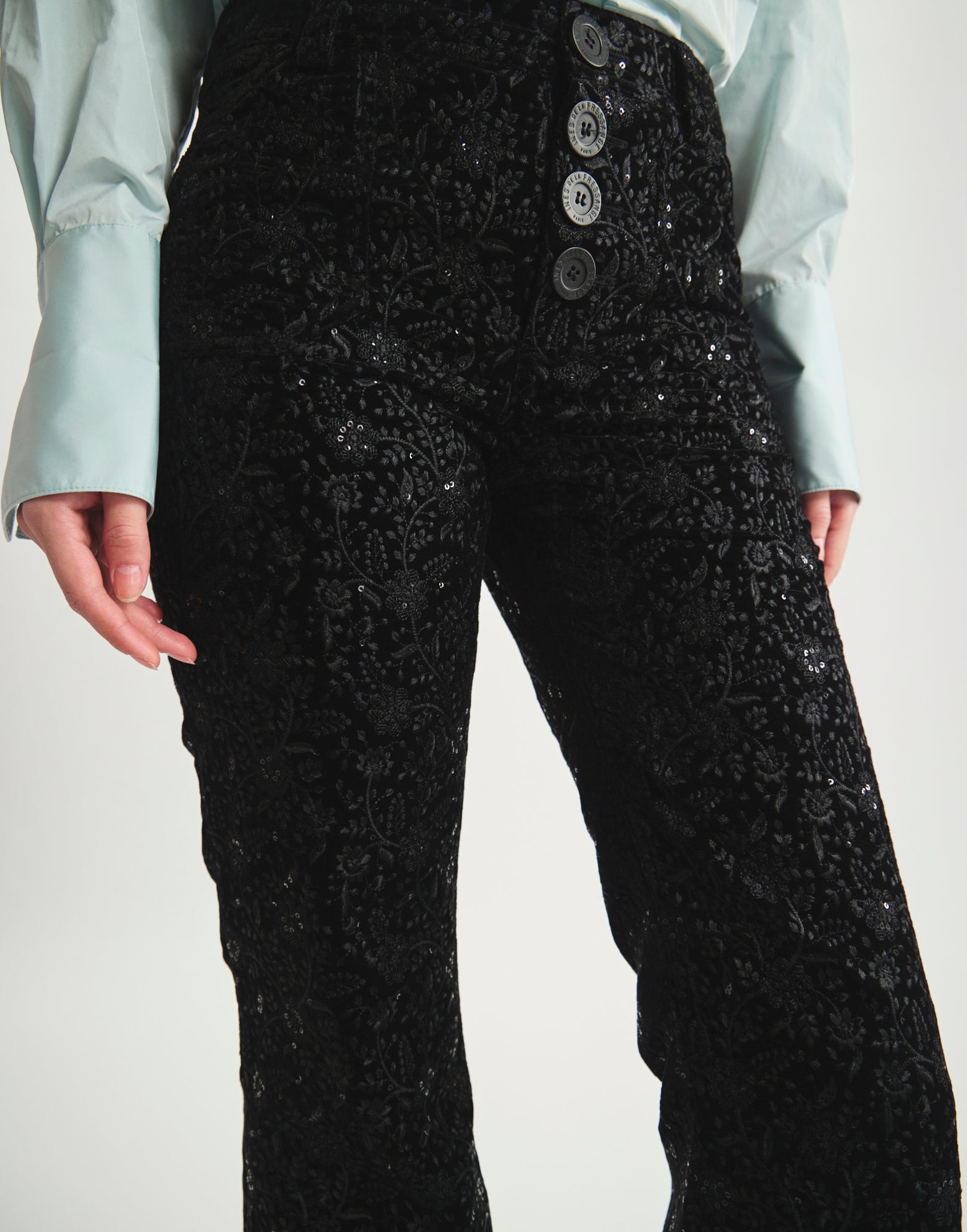 Charlotte embroidered trousers