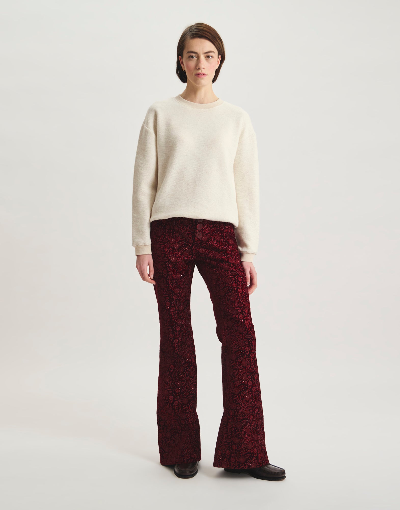 Charlotte embroidered trousers