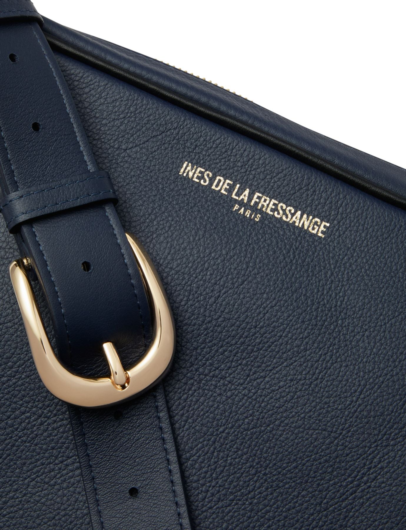 Marcia large bag navy piping black