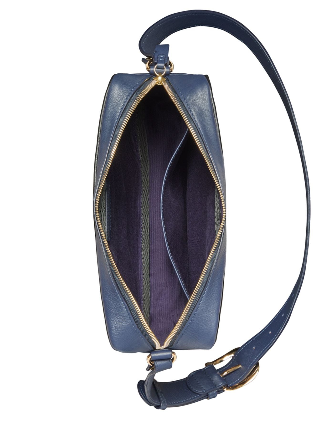 Marcia large bag navy piping black