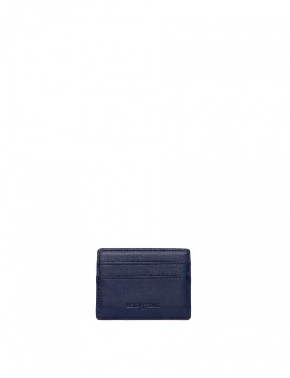 Portacarte Marcia in pelle blu navy