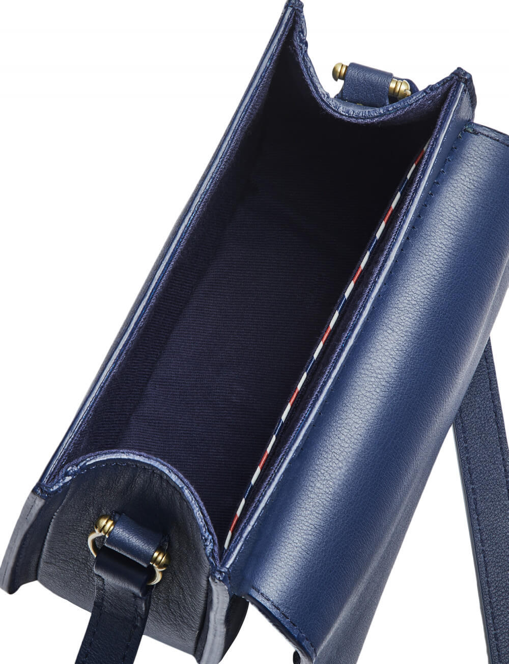 Borsa Baby Flâneur in pelle blu navy