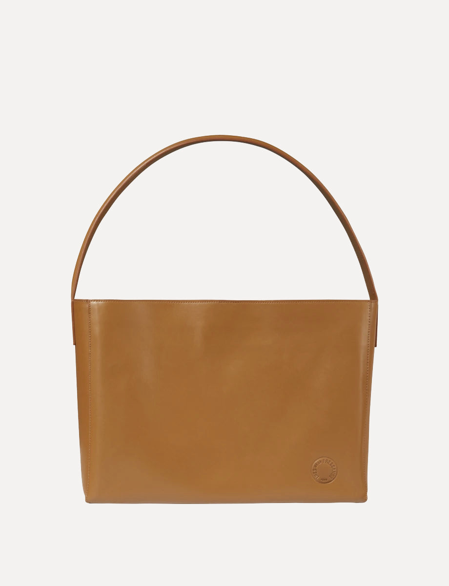 Borsa Léonore L in pelle cammello