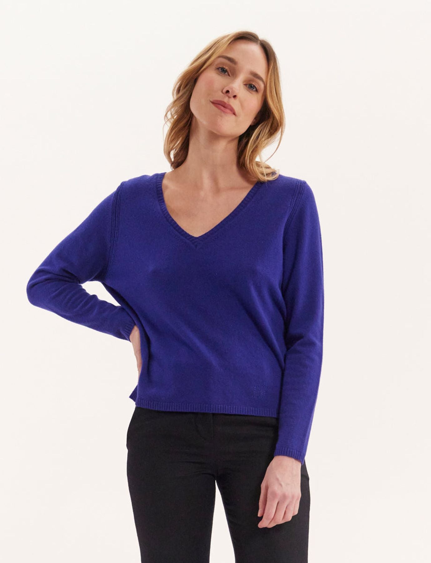 morgane-blue-v-neck-jumper