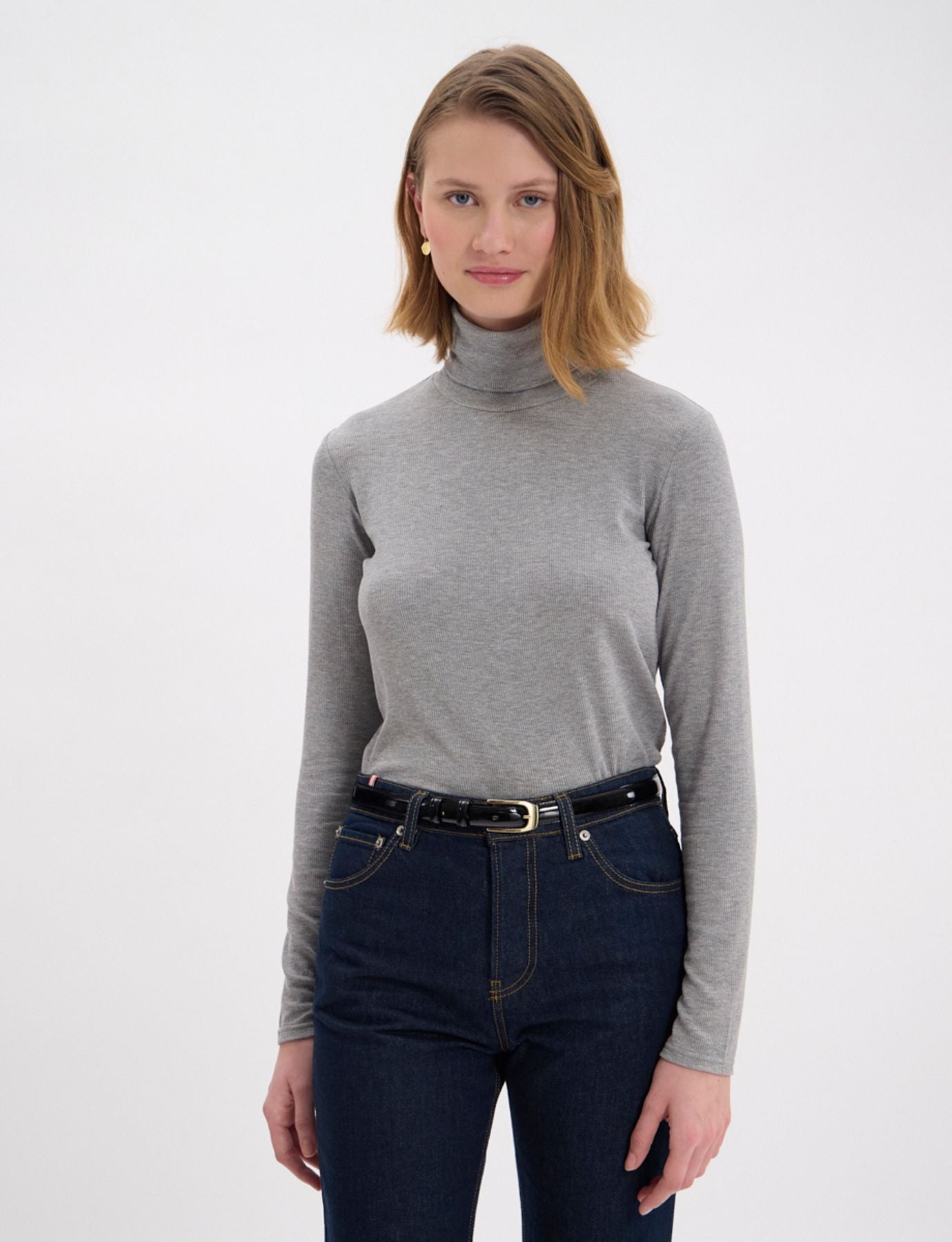 Aurelia black patent leather belt