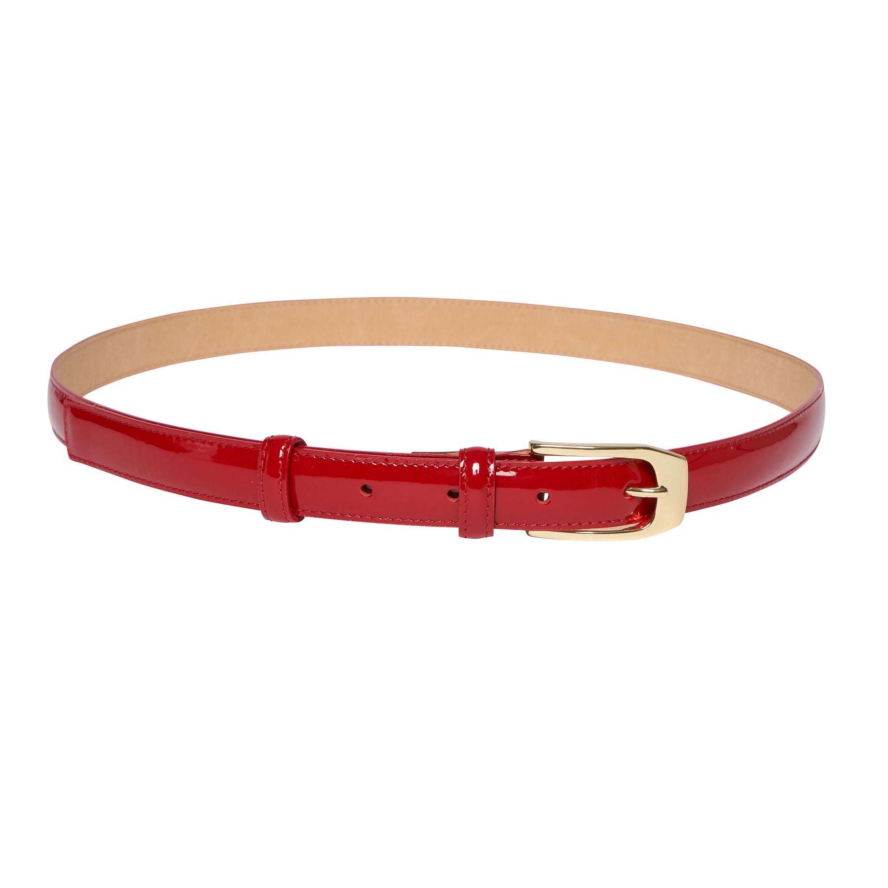 Aurelia red patent leather belt